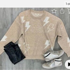 Eesome lightening bolt sweater in size s/m
